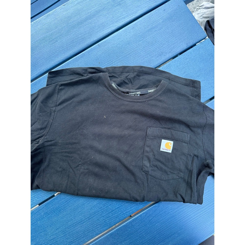 Carhartt Force Relaxed Fit Pocket T-Shirt Mens Medium Black Short Sleeve Tee